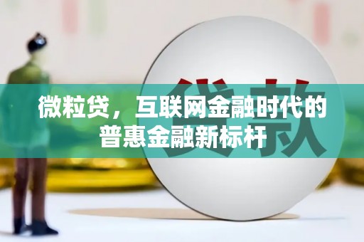 正蓝旗微粒贷，互联网金融时代的普惠金融新标杆
