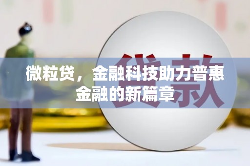 西屿微粒贷，金融科技助力普惠金融的新篇章