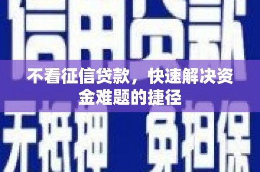 留坝不看征信贷款，快速解决资金难题的捷径