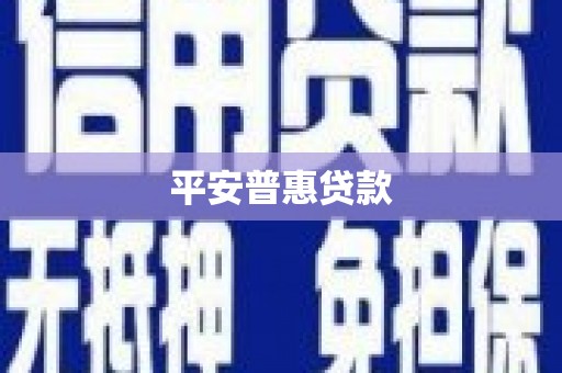 资溪平安普惠贷款