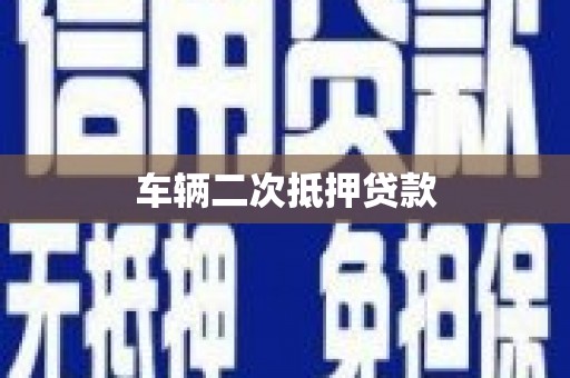 宁武车辆二次抵押贷款