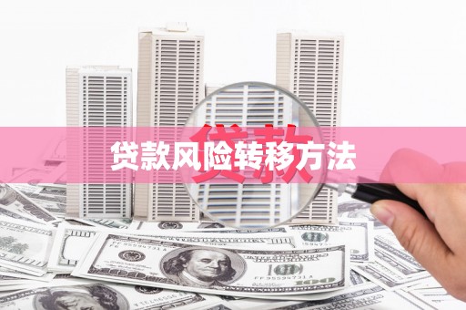 剑阁贷款风险转移方法 剑阁贷款风险转移方法