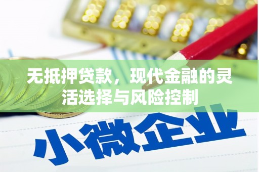 驿城无抵押贷款，现代金融的灵活选择与风险控制